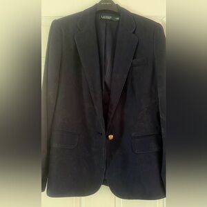 Lauren Ralph Lauren Luxurious Midnight Blue Single-Breasted Blazer